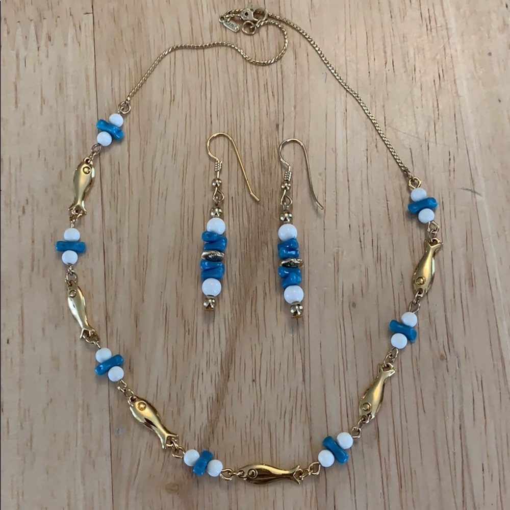 Money necklace and earring set